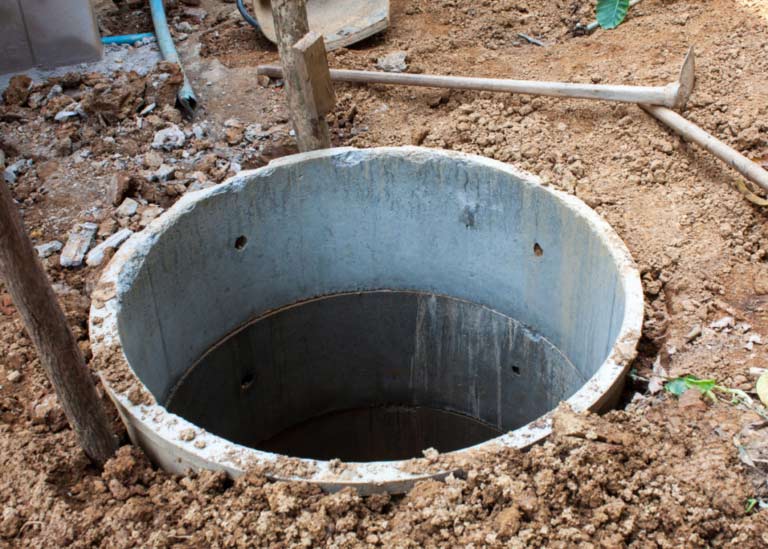 Septic Tank buried in dirt